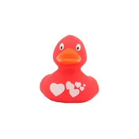 Red Duck With White Hearts Red Duck With White Hearts
